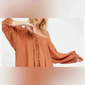 🆕Mileage Rust Plus-size Off Should Mid Sleeve Blouse 3X🆕